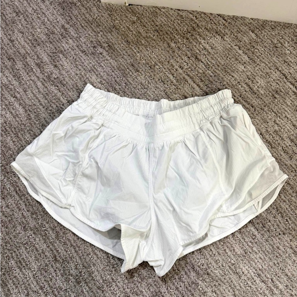 White Lululemon Hotty Hot Shorts